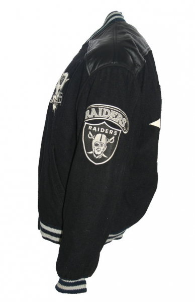 Campri Team Line Los Angeles Raiders Oakland college jacket jersey black NFL men's L (52/54)