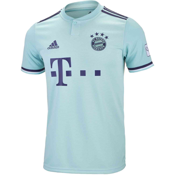 Adidas FC Bayern München Trikot 18 Leon Goretzka 2018/19 Telekom ash green/purple Herren L