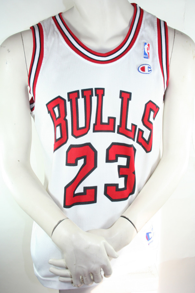 Champion Chicago Bulls Trikot 23 Michael Air Jordan Weiß weiss NBA Herren M oder XXL = US 52