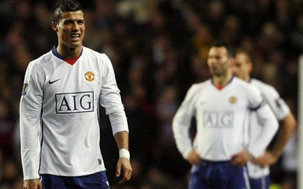 Nike Manchester United Trikot 7 Cristiano Ronaldo 2008/09 AIG Neu Weiß Herren XL