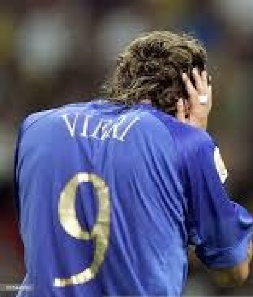 Puma Italia camiseta 9 Christian Vieri Eur 2004 senor XL
