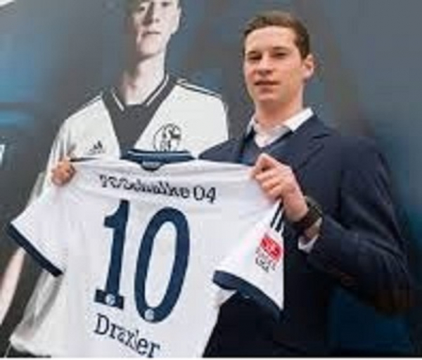Adidas FC Schalke 04 Trikot 10 Julian Draxler 2013/14 Gazprom weiß retro look Neu Herren XL