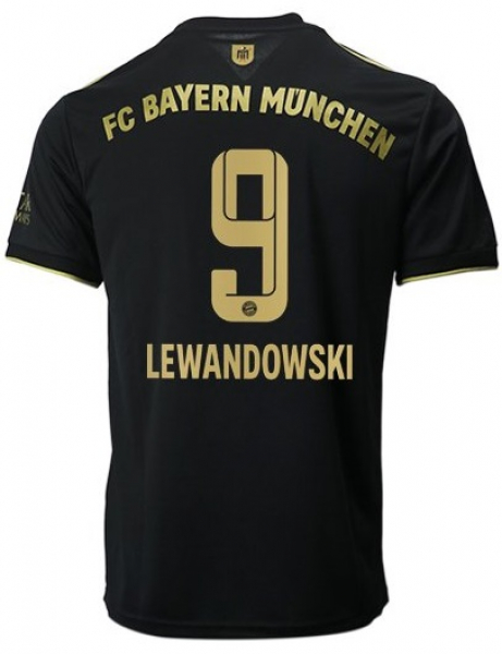 Adidas FC Bayern München Trikot 9 Robert Lewandowski 2021/22 schwarz gold Herren M