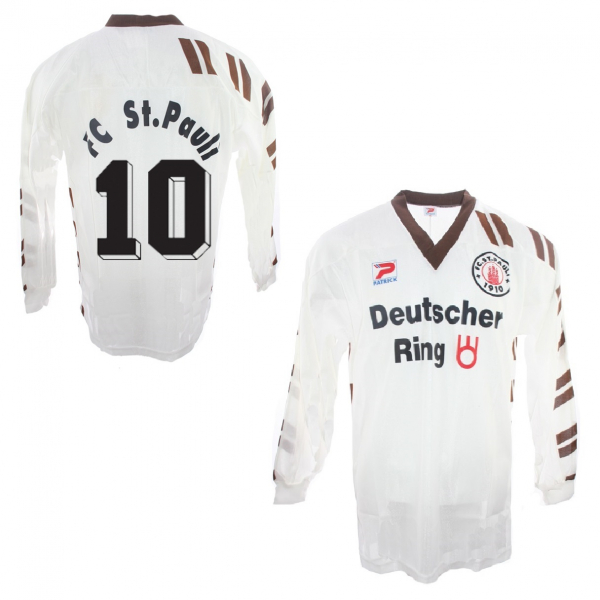Patrick FC St. Pauli Trikot 10 Peter Knäbel 1992/93 Deutscher Ring Neu Heim Herren XL oder XXL/2XL