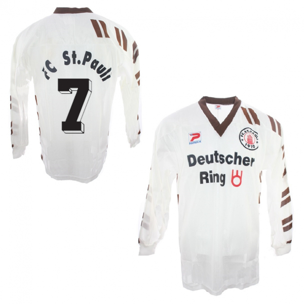 Patrick FC St. Pauli Trikot 7 Leonardo Manzi 1992/93 Deutscher Ring Neu Heim Herren XL oder XXL/2XL