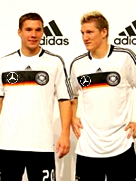 Adidas Deutschland match worn Trikot 2008 7 Bastian Schweinsteiger Mercedes Benz DFB Herren L