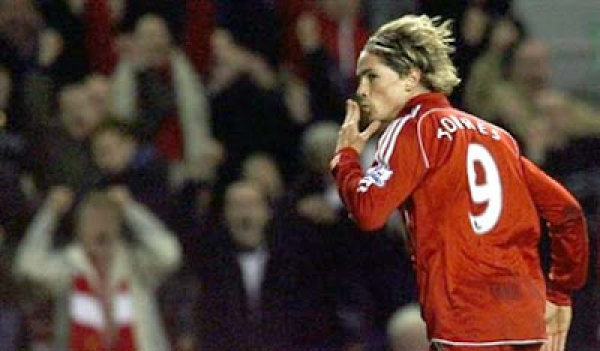Adidas FC Liverpool Trikot 9 Fernando Torres 2008-10 Carlsberg heim rot Kinder 140 cm
