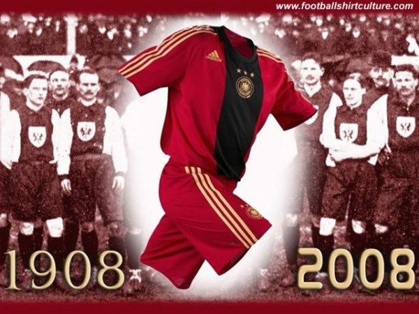 Adidas Deutschland Trikot 7 Basitan Schweinsteiger Euro 2008 schwarz rot DFB auswärts Herren M