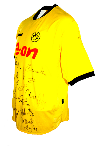 Goool Borussia Dortmund Trikot 17 Dede 2003/04 BVB E-on Gelb Signiert Herren XL