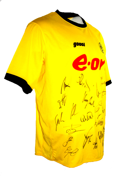 Goool Borussia Dortmund Trikot 17 Dede 2003/04 BVB E-on Gelb Signiert Herren XL