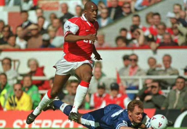 Nike Arsenal London Trikot 8 Ian Wright 1997/98 JVC Heim Herren L