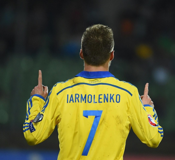 Adidas Ukraine Trikot 7 Andrij Jarmolenko Iarmolenko Yarmolenko Euro 2016 heim blau Herren M
