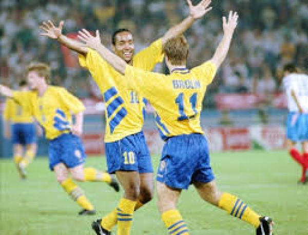 Adidas Schweden Trikot 10 Martin Dahlin 1994 WM USA Herren XL