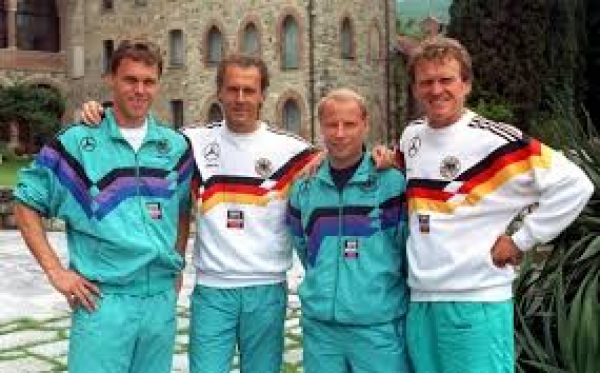 Adidas Deutschland Jacke WM 1990 DFB 90 Matchworn away auswärts teamwear Regenjacke Herren M (4)