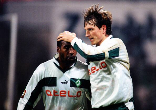 Puma SV Werder Bremen Trikot 2 Lodewijk Roembiak 1998/99 O-tel-o Matchworn Langarm Spielertrikot Herren XL