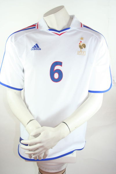Frankreich Trikot Euro 2000 Europameister 6 djorkaeff  M Adidas