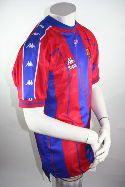 Kappa FC Barcelona Trikot 8 Hristo Stoichkov oder Christo Stoitschkow 1997/98 Heim Herren XL