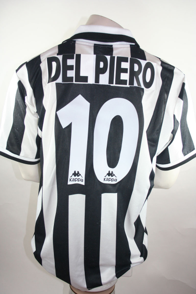Kappa Juventus Turin Trikot Heim 1994/1995 #10 Del Piero Schwarz/Weiß XL