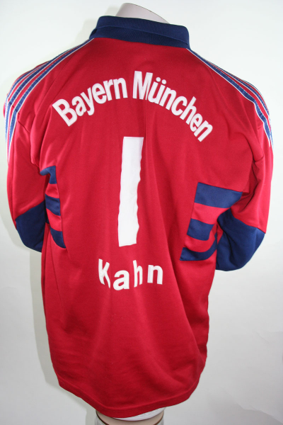Adidas FC Bayern München Torwart Trikot 1 Oliver Kahn 1997-1998-1999 Rot Opel Herren S = M (L)