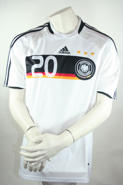 Adidas Germany jersey 20 Lukas Podolski Euro 2008 home white men's L or XXL