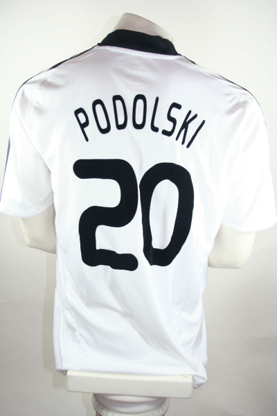 Adidas Germany jersey 20 Lukas Podolski Euro 2008 home white men's L or XXL