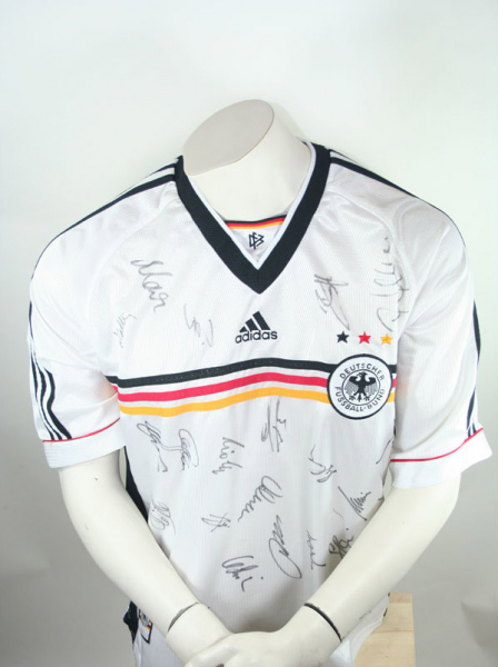 Adidas Alemania camiseta maillot 1998 signatura talla senor L