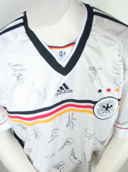 Adidas Alemania camiseta maillot 1998 signatura talla senor L
