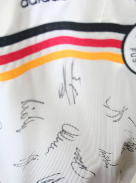 Adidas Alemania camiseta maillot 1998 signatura talla senor L