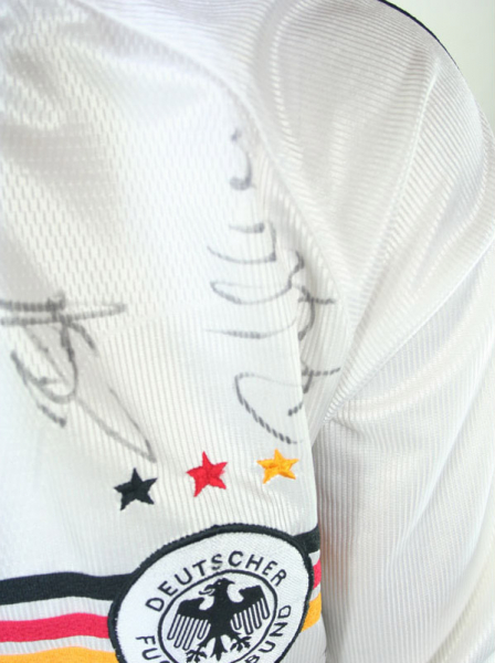 Adidas Alemania camiseta maillot 1998 signatura talla senor L
