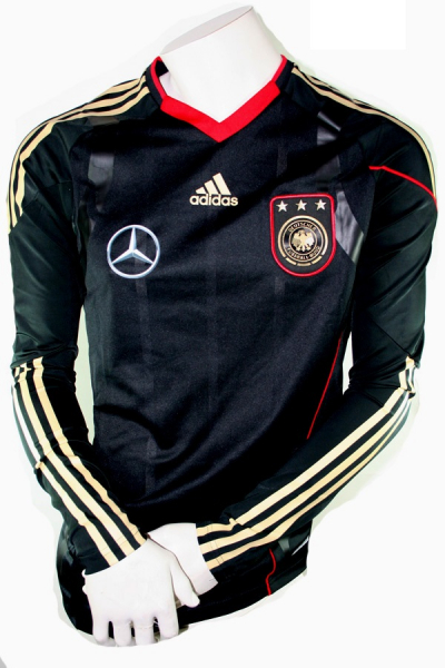 Adidas Germany jersey match worn Bastian Schweinsteiger 2010 Techfit black Mercedes Benz DFB men's L