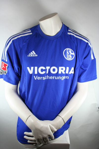 Adidas FC Schalke 04 Jersey No. 7 Andreas Möller – Match Worn? – 2000/01 Home Blue – Men’s Size M