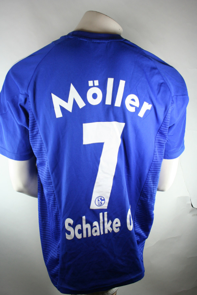 Adidas FC Schalke 04 Jersey No. 7 Andreas Möller – Match Worn? – 2000/01 Home Blue – Men’s Size M