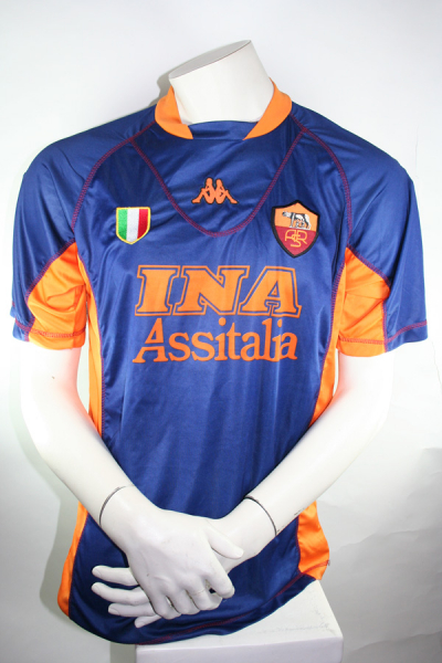 Kappa As Rom jersey 20 Batistuta Gabriel 2000/01 batigol navy orange men's L