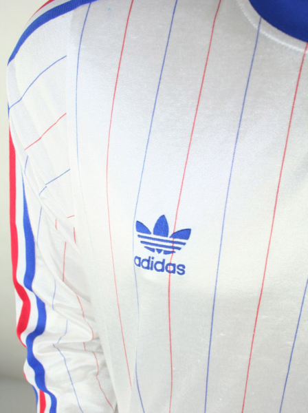 Adidas Frankreich Trikot WM 1982-86 Euro Heim Weiß Originals Herren S