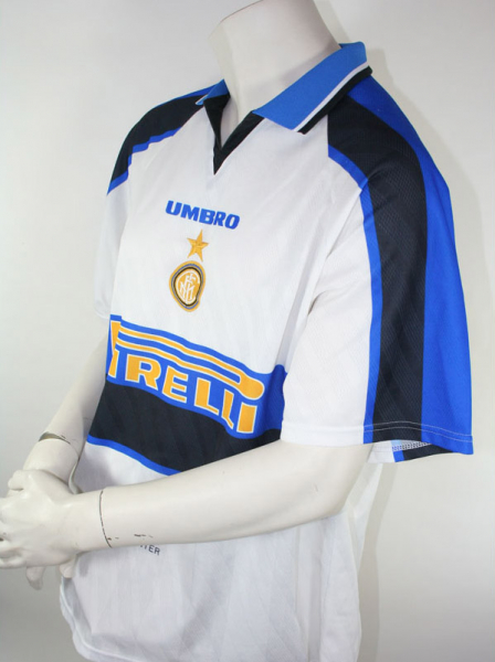 Umbro Inter Mailand Trikot 1997/98 14 Diego Simeone Pirelle auswärts weiß Herren XXL/2XL