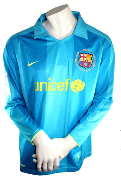 Nike FC Barcelona camiseta 14 Thierry Henry 2007/08 Unicef match worn azul senor XL
