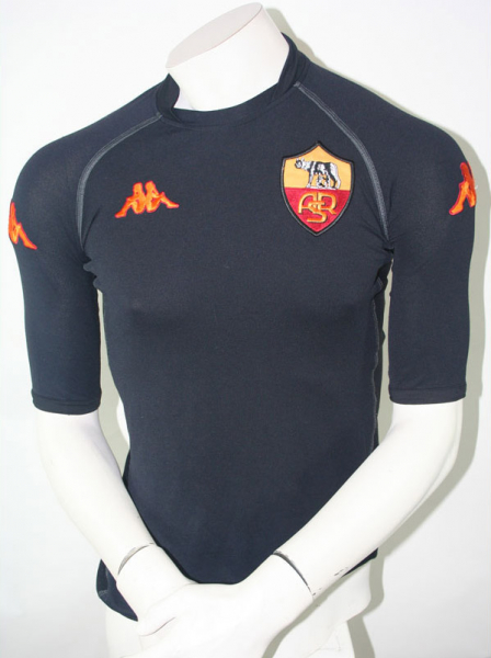 Kappa AS Roma Rome camiseta 9 Vincenzo Montella 2002/02 negro senor S