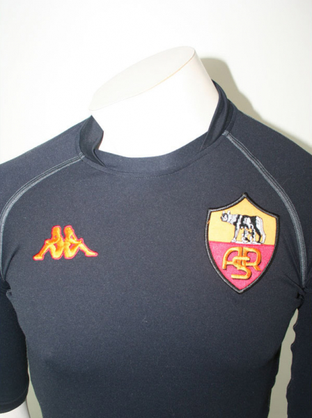 Kappa AS Roma Rome camiseta 9 Vincenzo Montella 2002/02 negro senor S