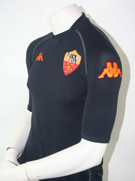 Kappa AS Roma Rome camiseta 9 Vincenzo Montella 2002/02 negro senor S