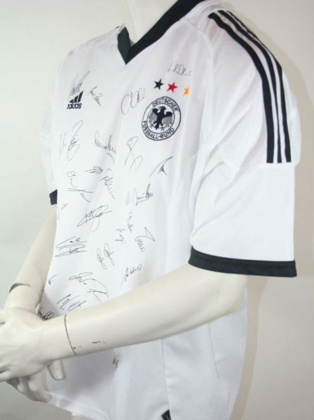 Adidas Deutschland Trikot WM 2002 Team handsigniert Heim Weiß DFB Herren XL
