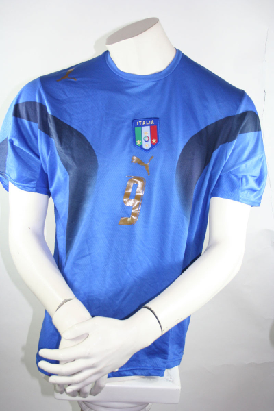 Puma Italien Trikot 9 Luca Toni WM 2006 Weltmeister Kurzarm Herren L