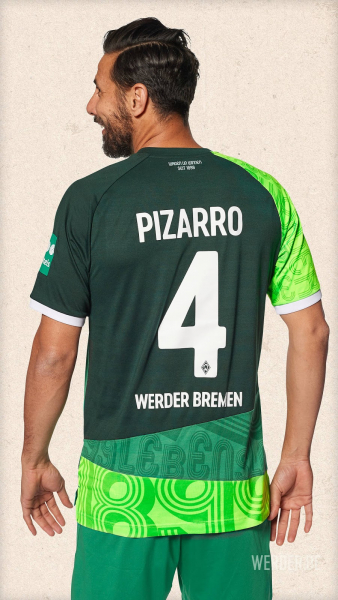 Umbro SV Werder Bremen jersey 4 Claudio Pizarro 2018/19 120 year anniversary men's S/M/L/XL/XXL