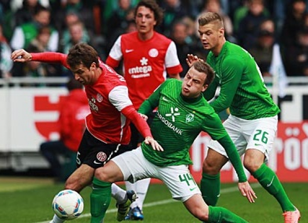 Nike FSV Mainz 05 jersey entega Ökostrom 2011/12 men's S