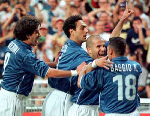Nike Italien Trikot 18 Roberto Baggio WM 1998 Blau Heim Herren S/M/L/XL und Kinder 164-176 cm