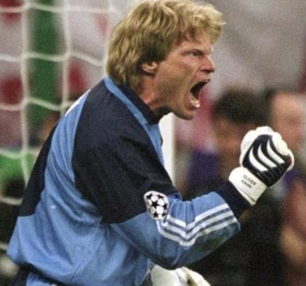 Adidas FC Bayern München Trikot 1 Oliver Kahn Torhüter 2000/2001 Finale Sieger blau matchworn Herren XL