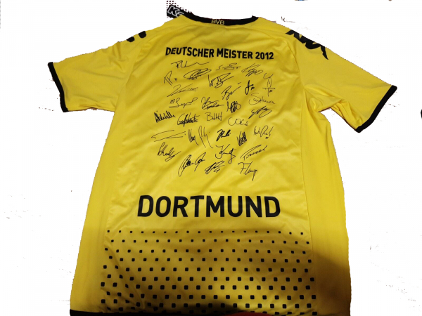 Kappa Borussia Dortmund Trikot 2011/12 BVB Evonik heim Meistertrikot signiert NEU Herren L