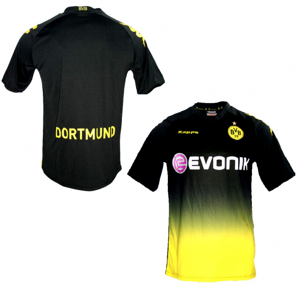 Kappa Borussia Dortmund Trikot 2011/12 BVB Evonik Double Schwarz Away Herren 2XL/XXL
