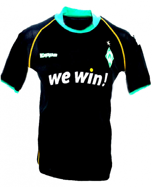 Kappa SV Werder Bremen Trikot 11 Klose 10 Diego 22 Frings 2006/07 we win Schwarz kinder 164-176 cm