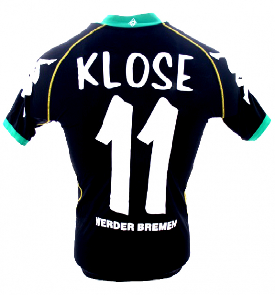 Kappa SV Werder Bremen Trikot 11 Miroslav Klose 2006/07 schwarz event we-win Herren S oder M oder Kinder 164-176 cm