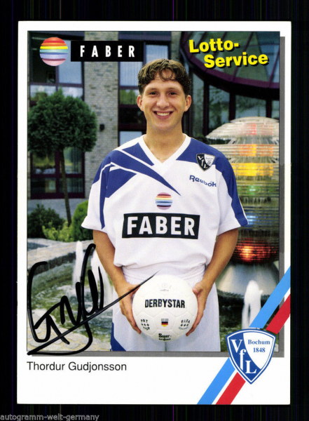 Reebok VfL Bochum Trikot 11 Thordur Gudjonsson 1995/96 Match Worn Faber Herren XL